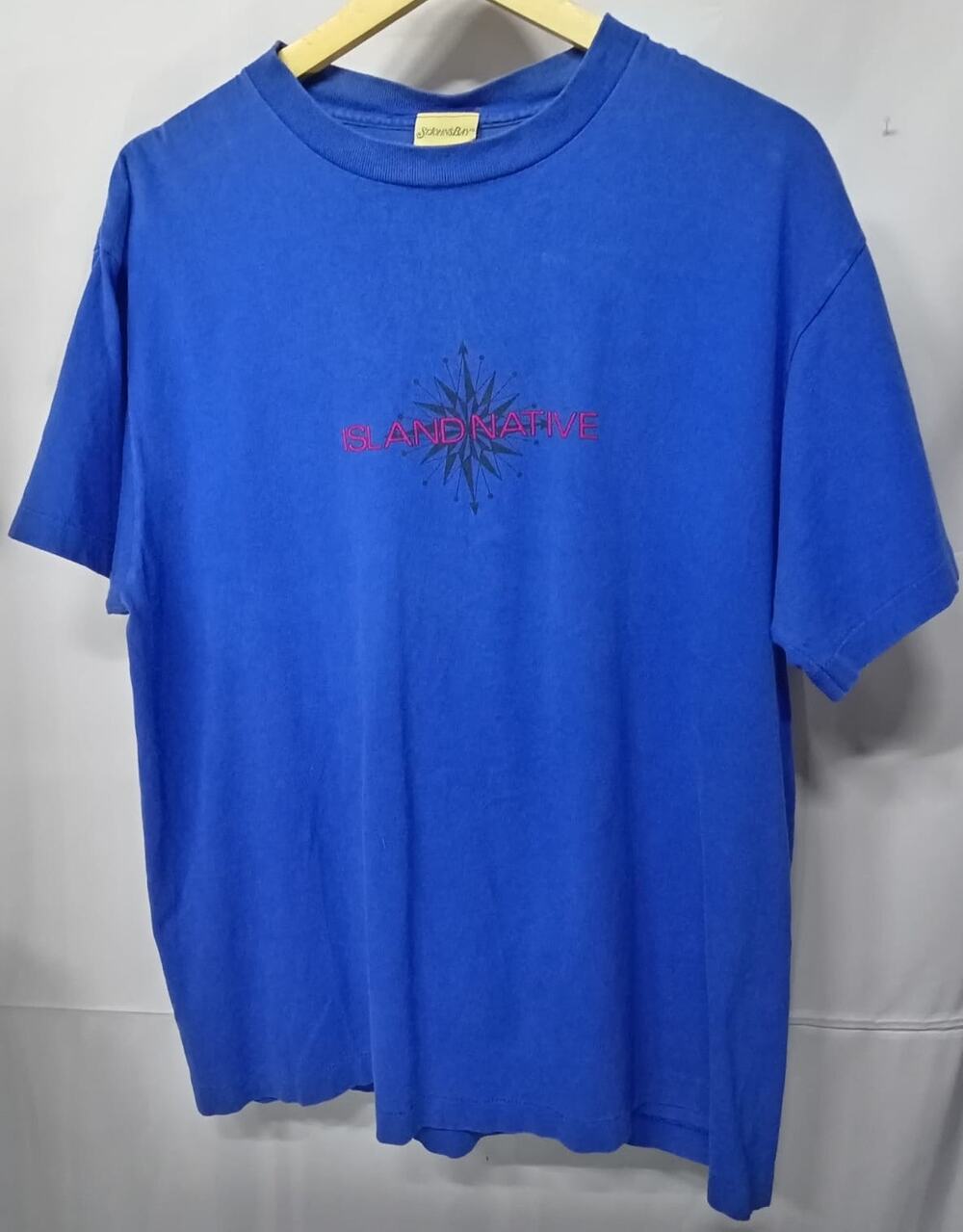 St. John's Bay Blue Graphic Print T-Shirt Short Sleeve arge Men Size L